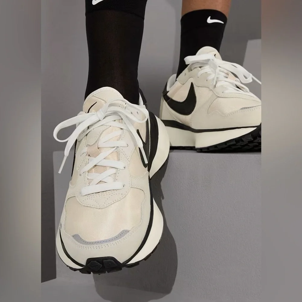 Nike Phoenix Waffle Sneakers Athletic Shoes White Sanddrift Black Womens 9.5 - Picture 14 of 15